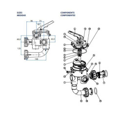 valve Selectora Classic Plus Lateral ASTRALPOOL with Enlace a Filter