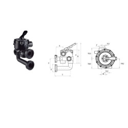 valve Selectora Classic Lateral ASTRALPOOL with Enlace a Filter