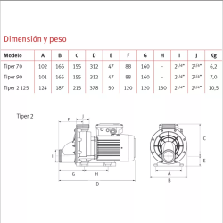 Pump Spa e Hidromasaje Espa Tiper Single-phase