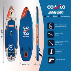 Stand-Up Paddleboard Inflatable Coasto Nautilus 11'8
