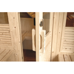 Sauna Exterior de Vapor HOLL'S Gaïa Luna con Accesorios Incluidos