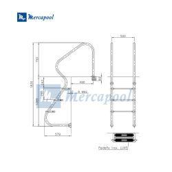 Ladder Acceso Fácil pool enterrada Gre EIE30