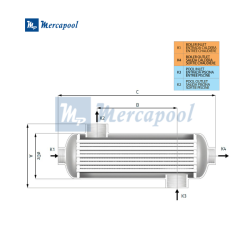 Intercambiador calor Agua-Agua Titanio AstralPool Waterheat Evo