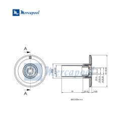 Boquilla de Impulsión Multiflow Encolar Hormigón AstralPool
