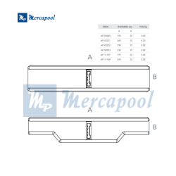 Rejilla Recta Hidro Water Transversal for Rebosadero