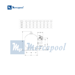 Swimming pool filter PENTAIR Neo Clear Pro with valve Lateral