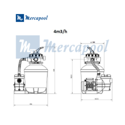 Swimming pool filter Monobloc B-WATERCLEAN