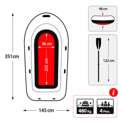 Bote de Recreo Hinchable Intex Seahawk con Remos y Bomba