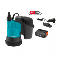 Bomba Sumergible GARDENA de Aguas Limpias a batería 2000 l/h