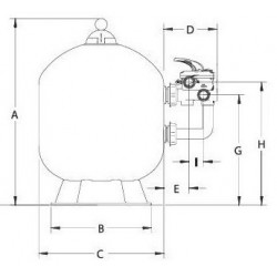 Pool Filter Pentair Neo Clear Pro with Side Valve