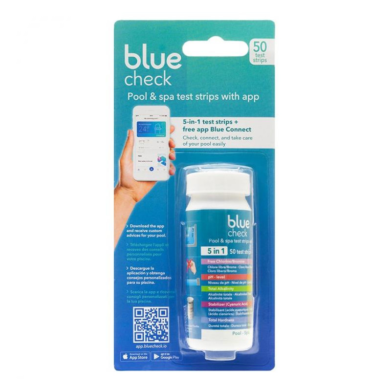 Blue Check tiras analíticas 5-en-1 para test  App