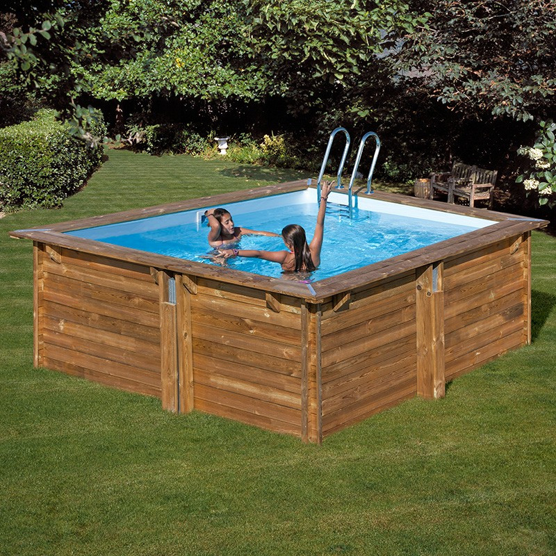 Piscina de madera Gre Sunbay Carra cuadrada 305x305x119 Piscina de madera Gre Sunbay Carra cuadrada 305x305x119