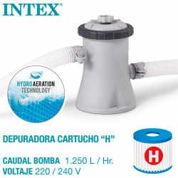 Above-ground pool INTEX Fast Set Autoportante plastico with filter unit incluida