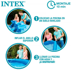 Above-ground pool INTEX Fast Set Autoportante plastico with filter unit incluida