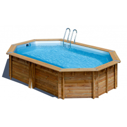 Pool timber GRE Sunbay Safran 2 6,20 X 3,95 X H. 1,36 M