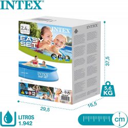 Above-ground pool INTEX Fast Set Autoportante plastico
