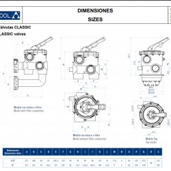 valve Selectora Classic Lateral ASTRALPOOL with Enlace a Filter