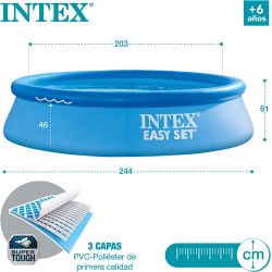 Above-ground pool INTEX Fast Set Autoportante plastico