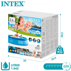 Above-ground pool INTEX Fast Set Autoportante plastico with filter unit incluida