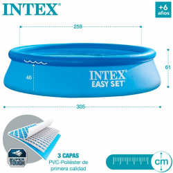 Above-ground pool INTEX Fast Set Autoportante plastico with filter unit incluida