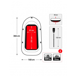 Bote recreo inflatable Intex Excursion 5 366 x 168 x 43 cm 68325NP