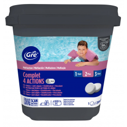 Cloro Multifunción Gre 4 Acciones Tabletas 250g Gre 5 kg