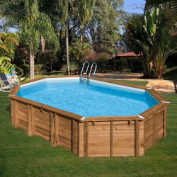 Pool timber GRE Sunbay Safran 2 6,20 X 3,95 X H. 1,36 M