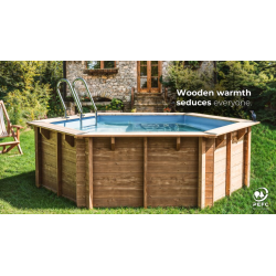 Pool Madera Gre Sunbay Violette 2 Ø 5, 00 x H. 1, 27 m