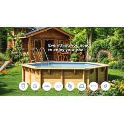 Piscina de Madera Gre Sunbay Violette 2 Ø 5,00 x H. 1,27 m