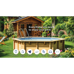 Piscina de madera Gre Sunbay Lili 2 Ø 2,80 x H. 1,07 m