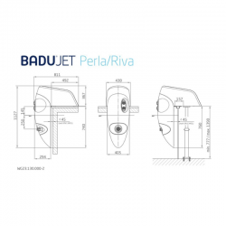 Nado contracorriente BADU Jet Perla 1, 6 kW sistema colgante Single-phase 230 V