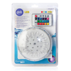 Foco LED color RGB para piscina desmontable acero PLED1C