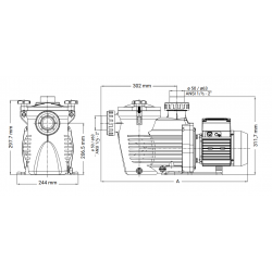 Bomba de Piscina Hayward E-Flo Trifásica