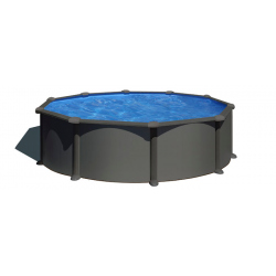 Piscina Desmontable de Acero Antracita Gre Granada Redonda