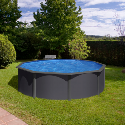 Above-Ground Pool GRE Kea Circular steel Graphite Effect