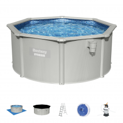 Pool Bestway Hydrium removable Acero Redonda 300 x 120 cm with filter unit