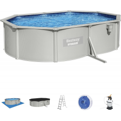 Pool Bestway Hydrium removable acero Ovalada 500 x 360 x 120 cm with filter unit