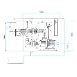 Conjunto boquilla para equipo contracorriente AstralPool Marlin XS sin Bomba