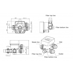 Válvula Selectora Automática 6 Vías AQUAGEM i-Wash con Pantalla Táctil y WiFi