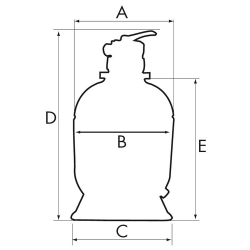 Pool Filter Hayward Pro-series Hb with Top Valve