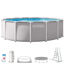 Piscina Intex Prism Frame 457 x 122 cm con depuradora y escalera 26726NP