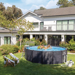 Pool Intex Graphite Panel 478 x 124 cm with filter unit arena and ladder 26384NP