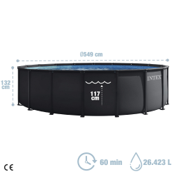 Pool Intex Ultra XTR Frame 549 x 132 cm with filter unit arena and ladder 26330NP