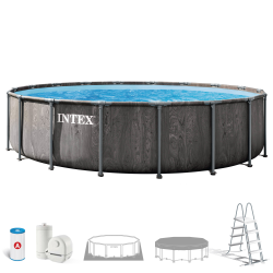 Piscina Intex Greywood Prism Frame 549 x 122 cm con dep. cartucho y escalera 26744NP
