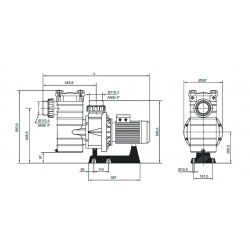 Bomba de Piscina Pública HAYWARD HCP 4200 Trifásica