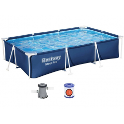 Piscina Desmontable Bestway Steel Pro 300x201x66cm con Depuradora de Cartucho