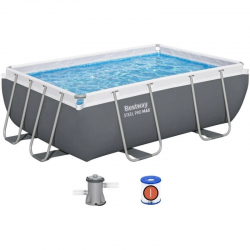 Piscina Desmontable Bestway Power Steel 282x196x84cm con Depuradora de Cartucho
