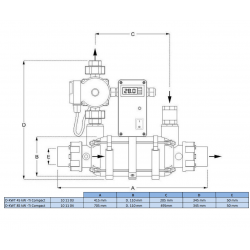Intercambiador de Calor Daprà Compact Line D - KWT Titanio con Bomba de Recirculación