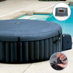 Spa Hinchable INTEX PureSpa Plus Burbujas Ø196x71cm para 4 Personas