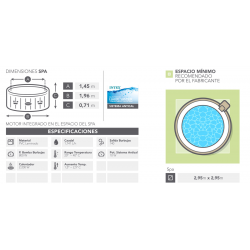 Spa Hinchable INTEX PureSpa Plus Burbujas Ø196x71cm para 4 Personas